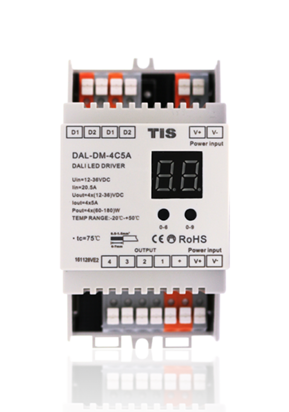 DALI Driver Din Rail 4 CH 5A