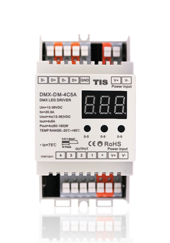[DMX-DM-4C5A] LED din rail DMX  4ch *5A