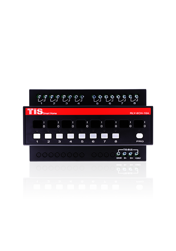 Relay 8ch 16A witch mechanical latching green relay