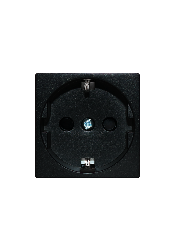 [TE0829 Black] Terre 16A 250V One gang German socket unit 