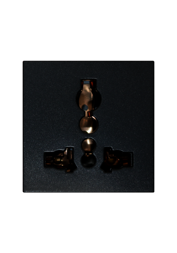 [TE0847 Black] Terre 10A,250V International socket unit 
