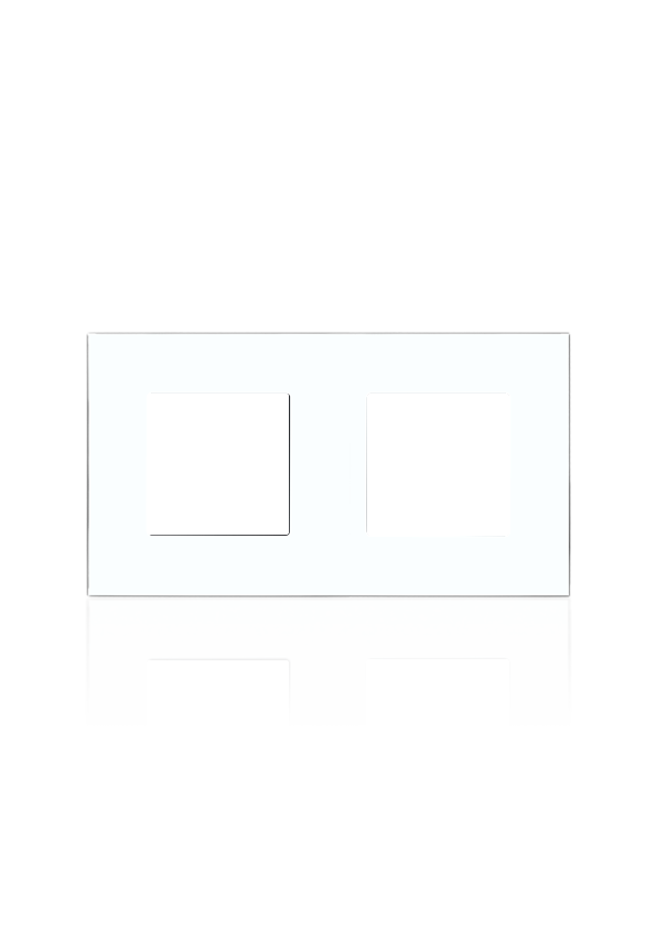 [TER-COV2G-GW] Terre 2  Gang cover White  glass