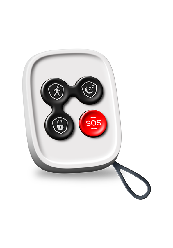 Security Key Fob 4 buttons
Battery powered 
Zigbee Protocol 