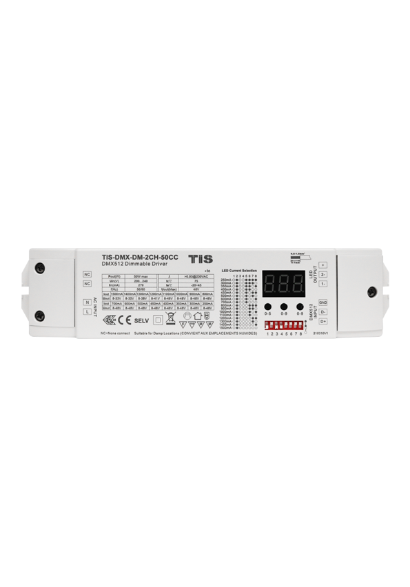 [TIS-DMX-DM-2CH-50CC] Constant Current Tunable White Driver 