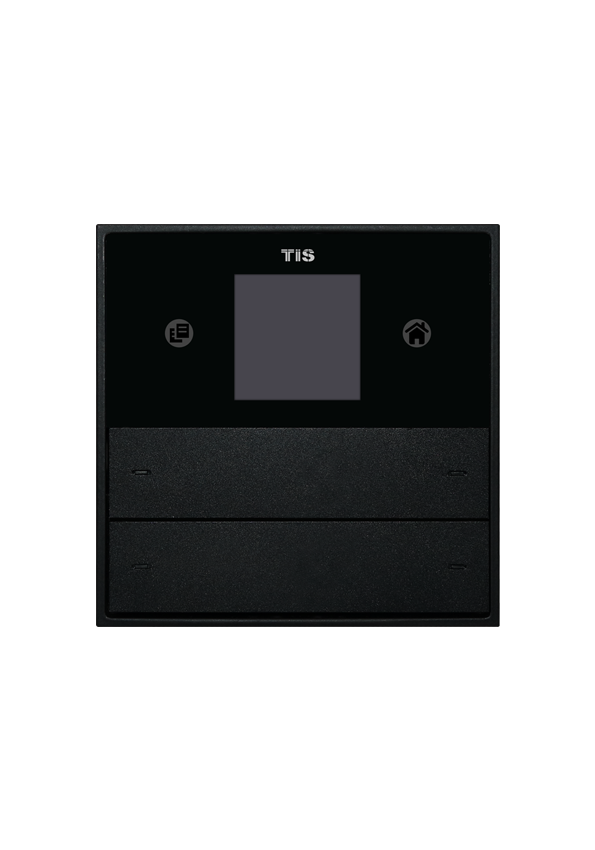 [TIS-MER-AC4G-PB Black] Mercury AC Thermostat with 4Gang Push Button (black)