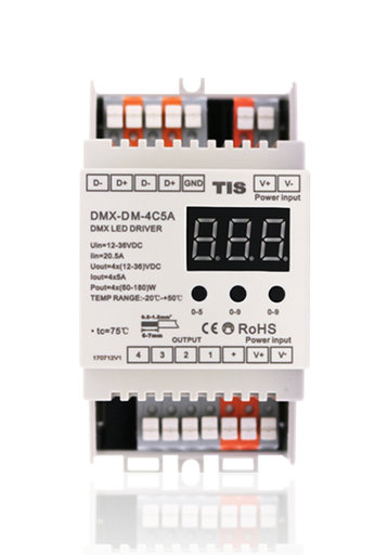 [DMX-DM-4C5A] LED din rail DMX  4ch *5A