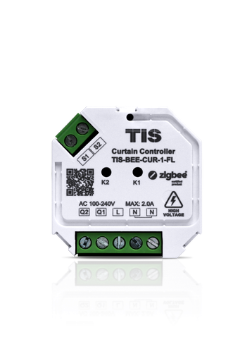 [TIS-BEE-CUR-1-FL] Shutter /curtain  controller 2 relays module
Zigbee Protocol 