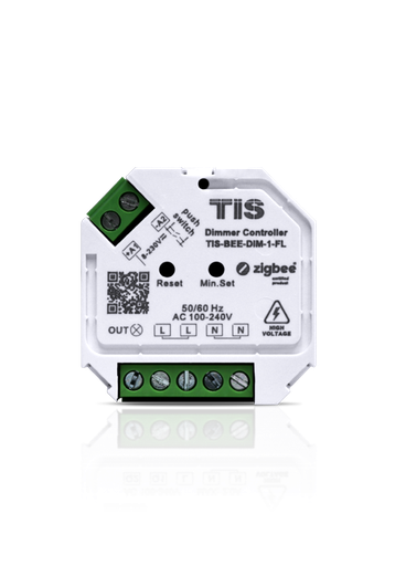 [TIS-BEE-DIM-1-FL] 1 channel universal dimmer module 
(Can works without the needs of N neutral connection)
Zigbee Protocol 