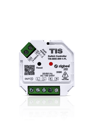 [TIS-BEE-SW-1-FL] 1 channel relay module
Zigbee Protocol 