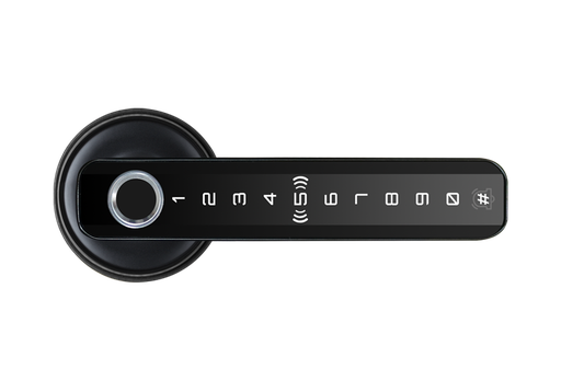 [TIS-H168F-BLK] "Smart Bluetooth Lever Lock, Work with bluetooth Zinc alloy panel Black nickel treatment Work with 60 single latch 5050 mortise Work with alkaline battery Emergency key for backup use 200,000 times life test Work with bluetooth technology Support remote passcode change Available for WIFI hub for remote management(optional)