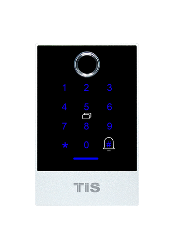 [TIS-K2F-WM] "Bluetooth Access Control Support BLE APP/IC Card/Passcode/Fingerprint Support timed passcode Real time audit trial function Material: Aluminum alloy/Armoured glass Power supply: DC12V Fingerprint capacity: 100 users Card capacity: 20000 users IP class: IP65 Work with electric drop bolt or electromagnetic lock"